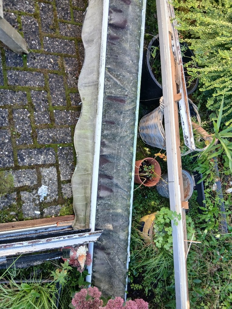 Knikarm scherm 4 meter met afstand bediening, Ophalen, Gebruikt, Elektrisch, 150 tot 300 cm