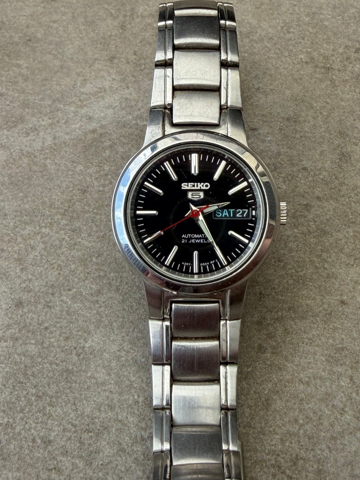 Prachtig klassiek Seiko 5 Horloge Model 4207-01J0 / SYME43 !, Ophalen of Verzenden, Zo goed als nieuw, Staal, Seiko