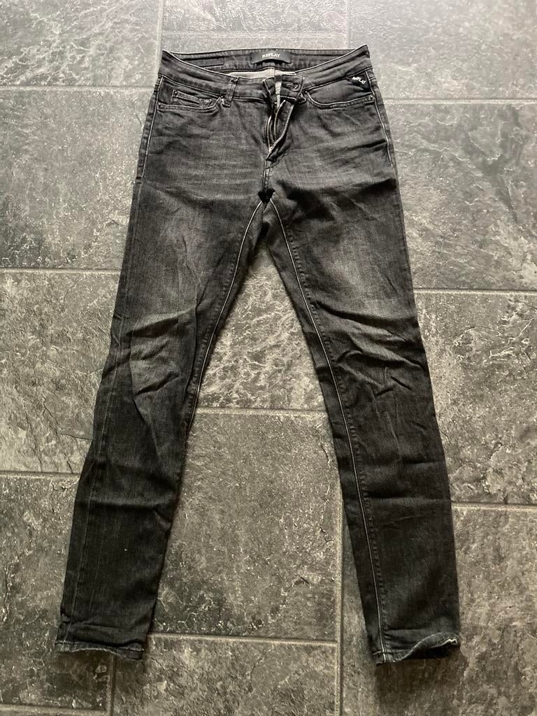 Replay skinny jeans maat w27 l30, Ophalen of Verzenden, Zo goed als nieuw, Zwart, W27 (confectie 34) of kleiner