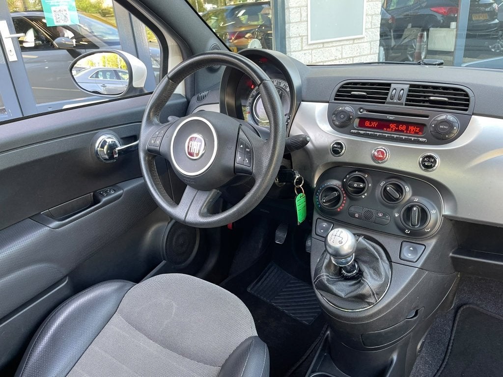 Fiat 500C 0.9 TwinAir Cabrio Half | Leer | Airco APK, Auto's, 945 kg, Euro 5, 86 pk, Gebruikt