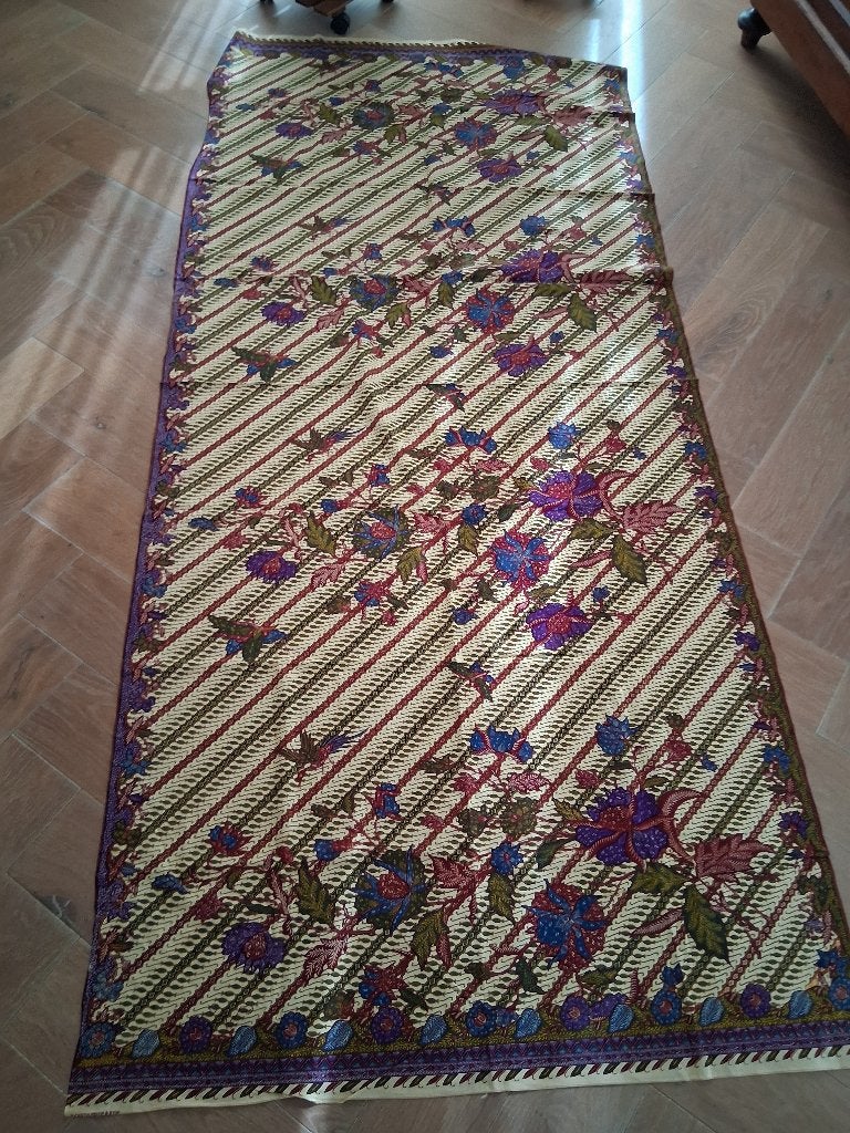 Javaanse batik lap stof SARONG *eureka*, Meerkleurig, Ophalen of Verzenden, 30 tot 120 cm, Katoen