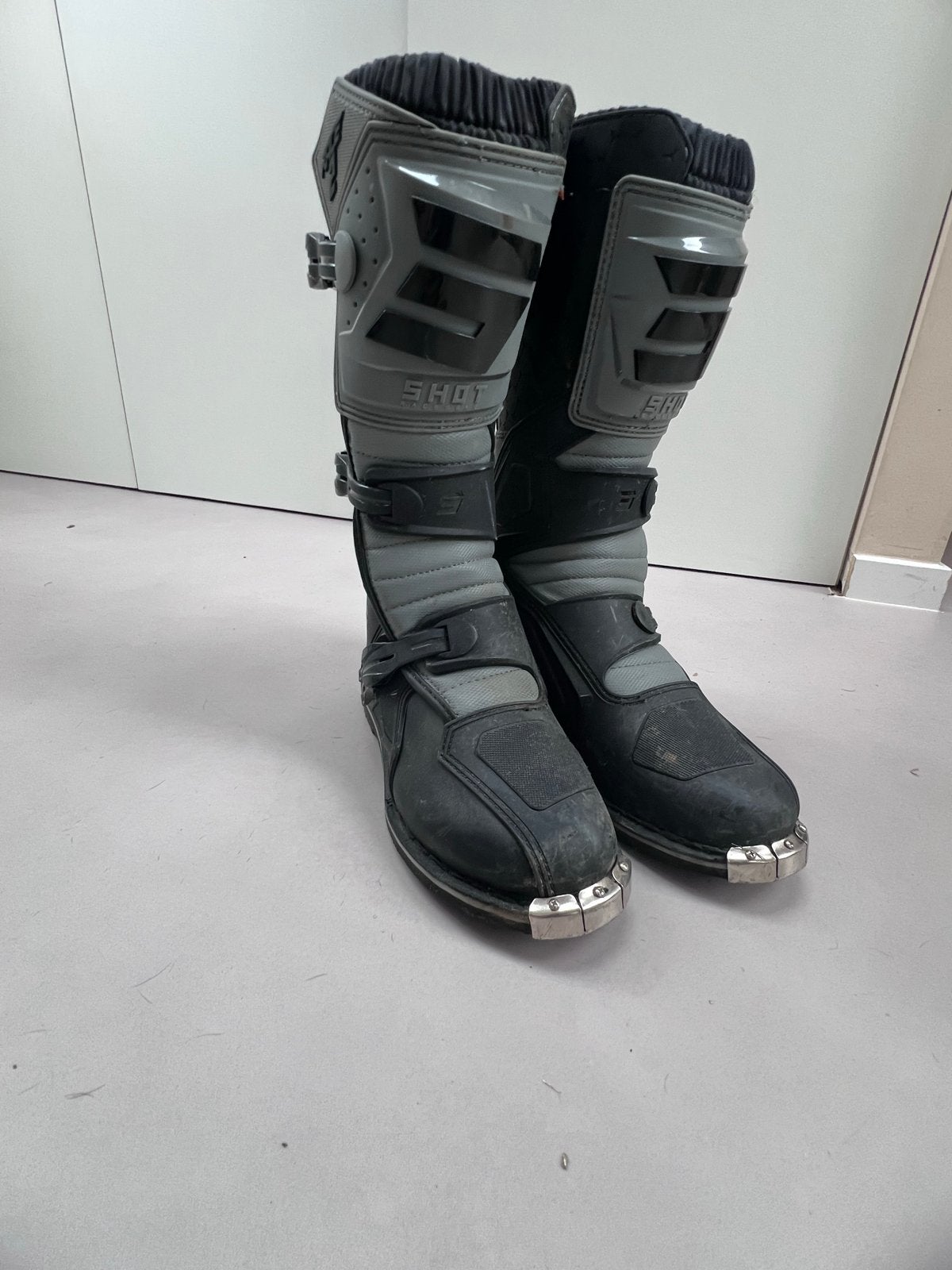 SHOT Racegear Motorcross Laarzen Zwart/Grijs EU 44, Ophalen, Tweedehands, Heren, Laarzen