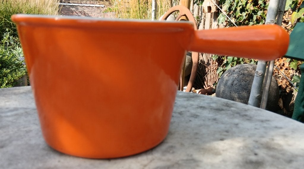 LE CREUSET "als nieuw* gietijzer fondue curry saus pan (G364, Gietijzer, Le Creuset, Ophalen of Verzenden, Zo goed als nieuw