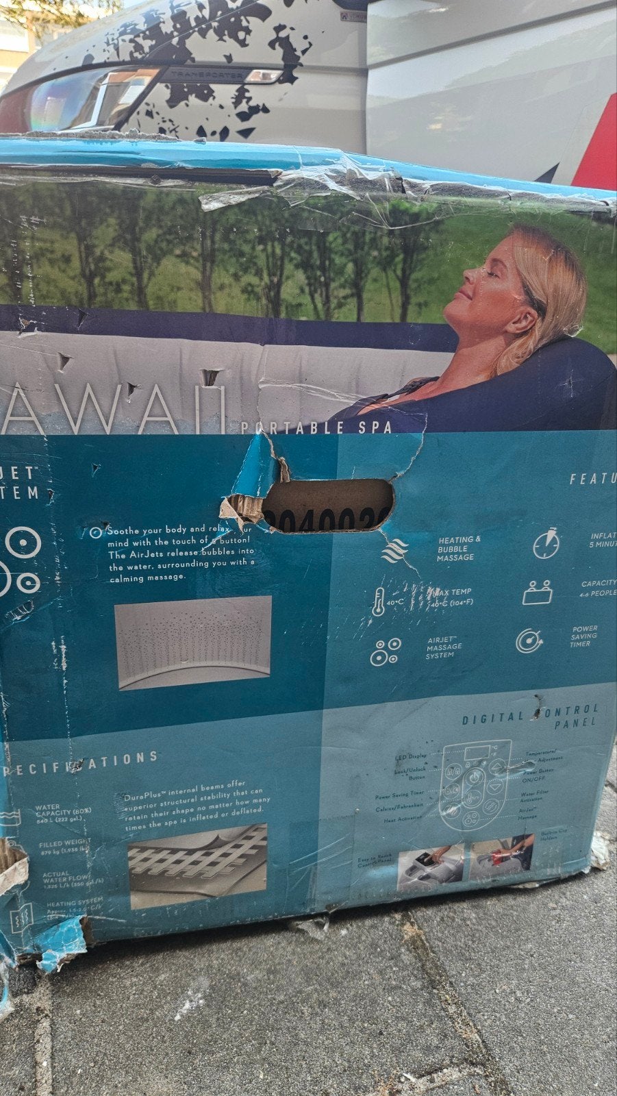 Bestway Lay-Z-Spa Hawaii AirJet - Nieuw (doos beschadigd), Ophalen of Verzenden, Nieuw, Filter, Opblaasbaar