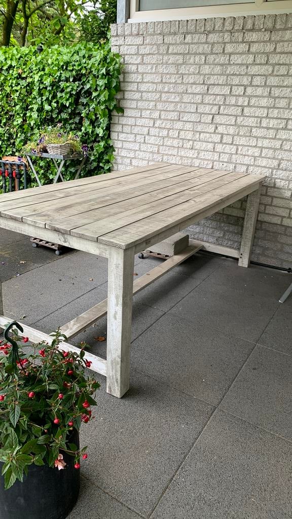 Tuin tafel steigerhout, Ophalen, Zo goed als nieuw, Rechthoekig, Hout