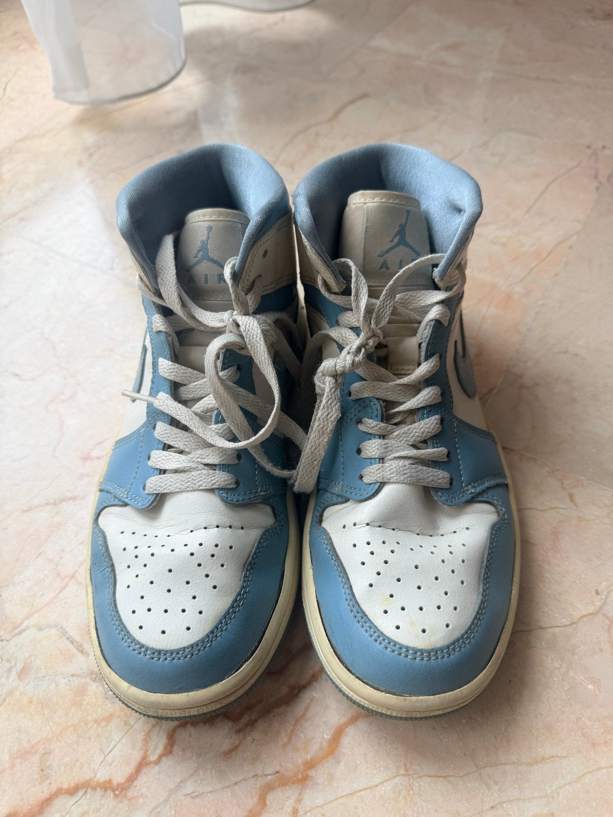Nike Air Jordan 1 Mid UNC (GS) - Maat 38, Kleding | Dames, Schoenen, Gedragen, Sneakers of Gympen, Blauw, Ophalen of Verzenden