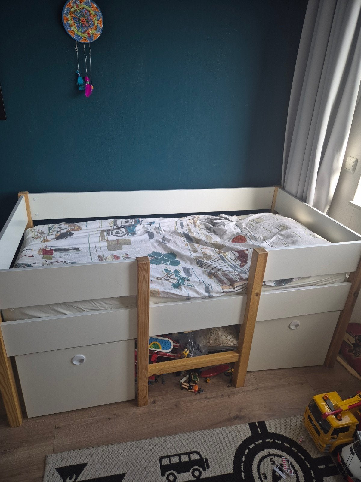 Petite Amelie halfhoogslaper 160x80 incl. matras, Kinderen en Baby's, Ophalen, Hoogslaper of Stapelbed, Gebruikt, 70 tot 85 cm