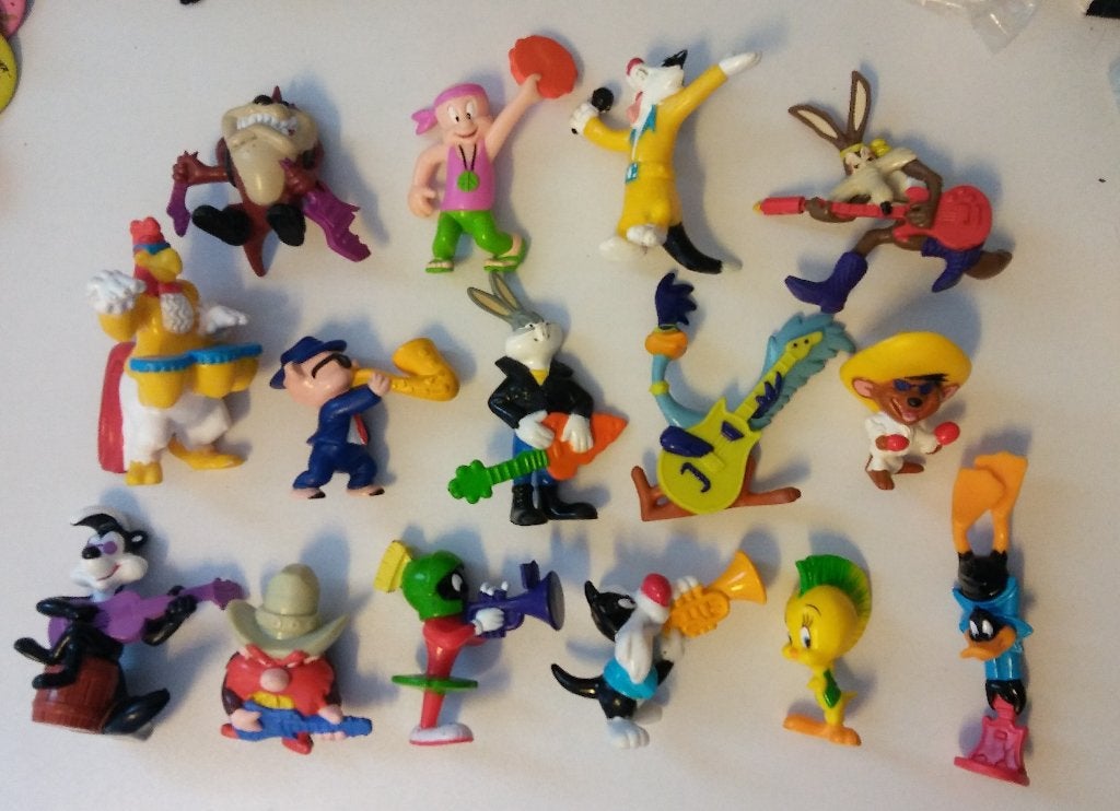 Looney Tunes Macau band figuren set Taz Tweety Daffy Bugs, Verzenden, Looney Tunes, Zo goed als nieuw, Beeldje of Figuurtje