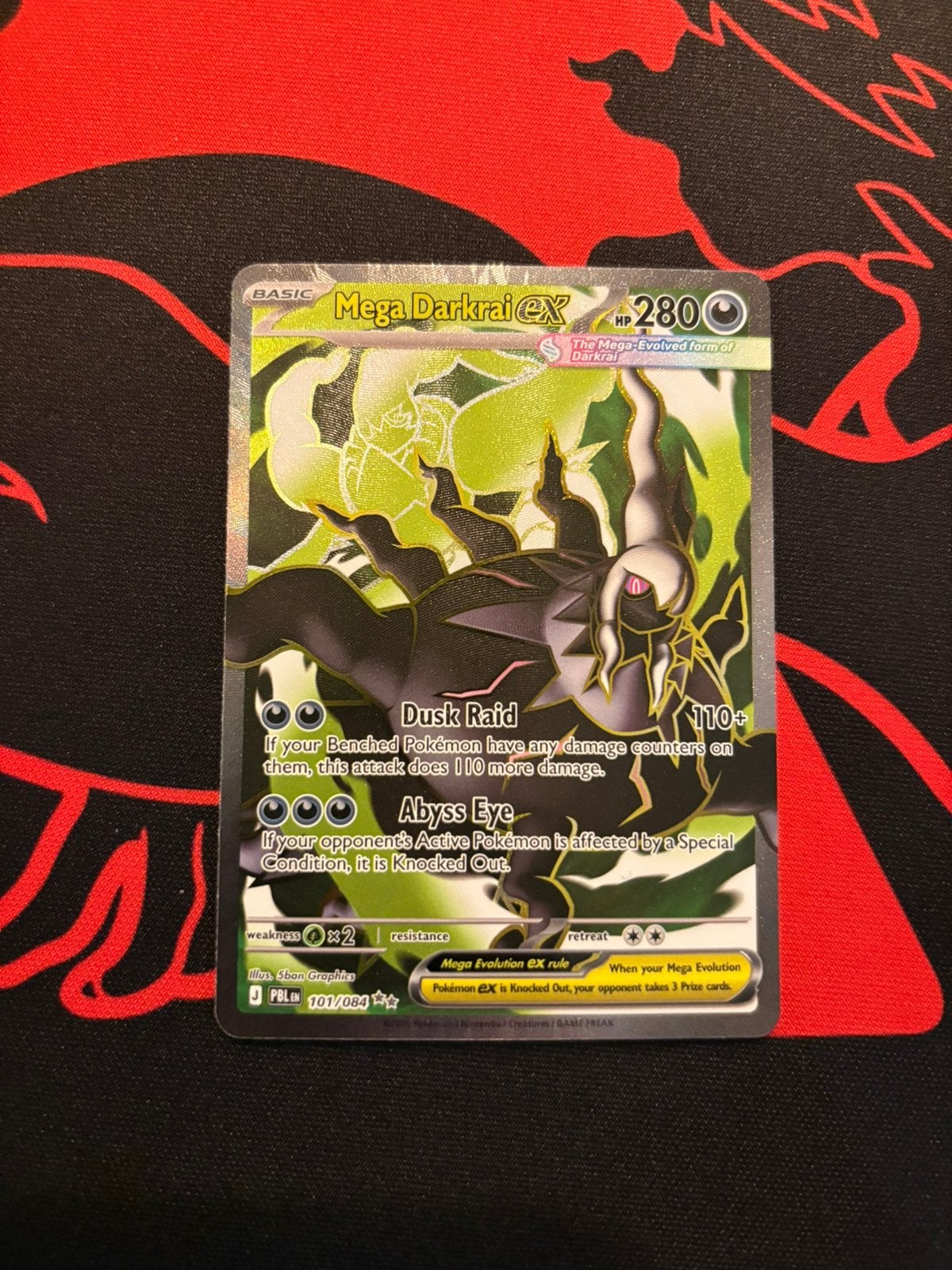 MEGA DARKRAI EX 101/084 – PITCH BLACK – NM, Verzenden, Zo goed als nieuw