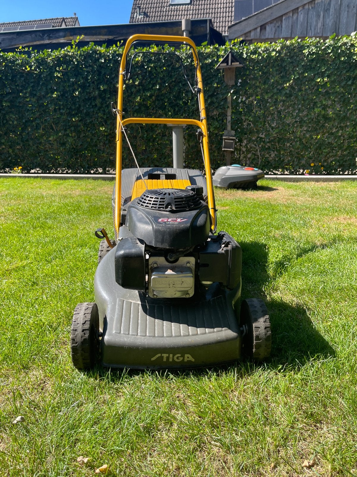Mooie honda grasmaaier, Ophalen