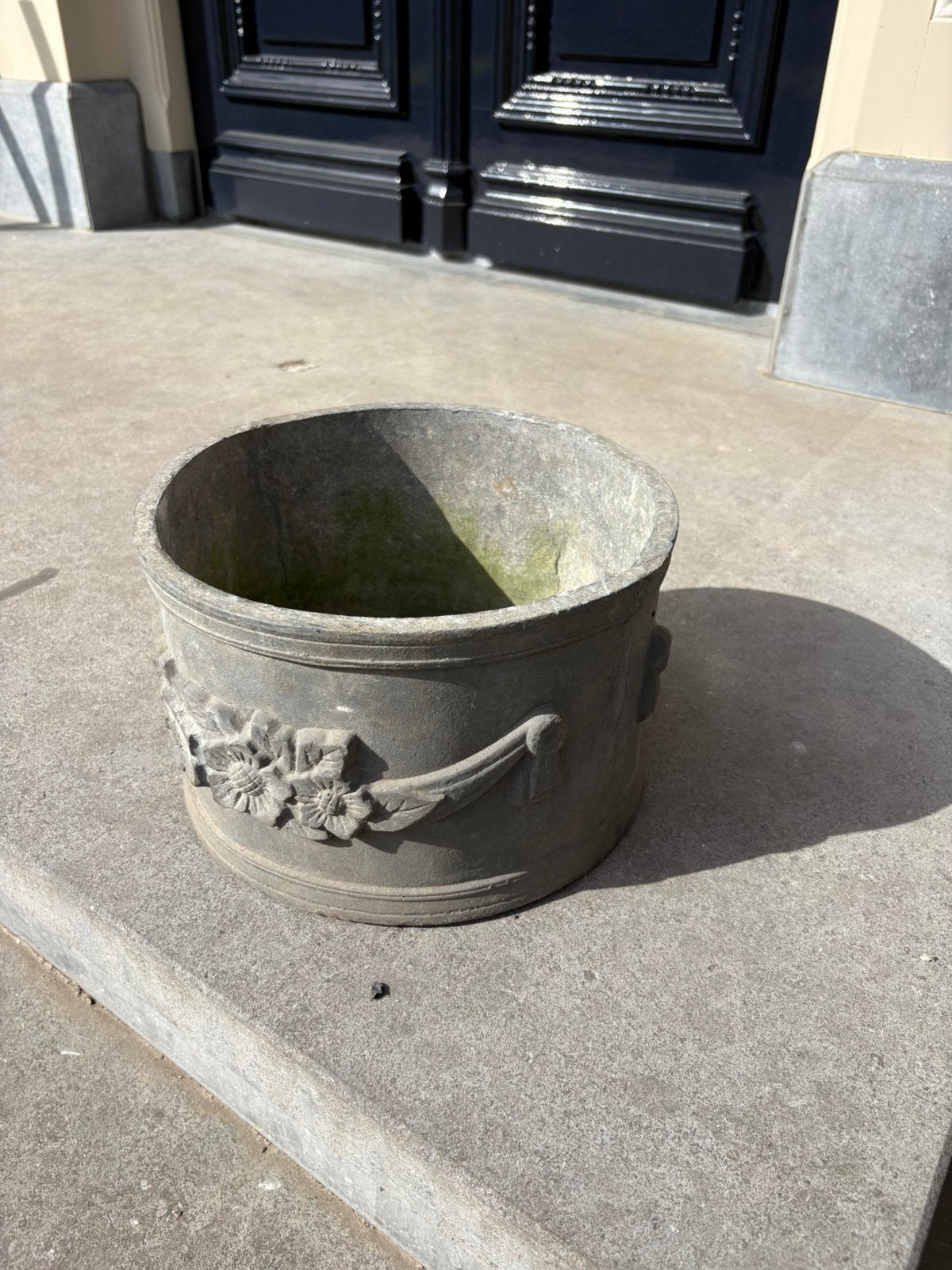 Loden bloem bak, Ophalen, Rond, Hout, Minder dan 30 cm