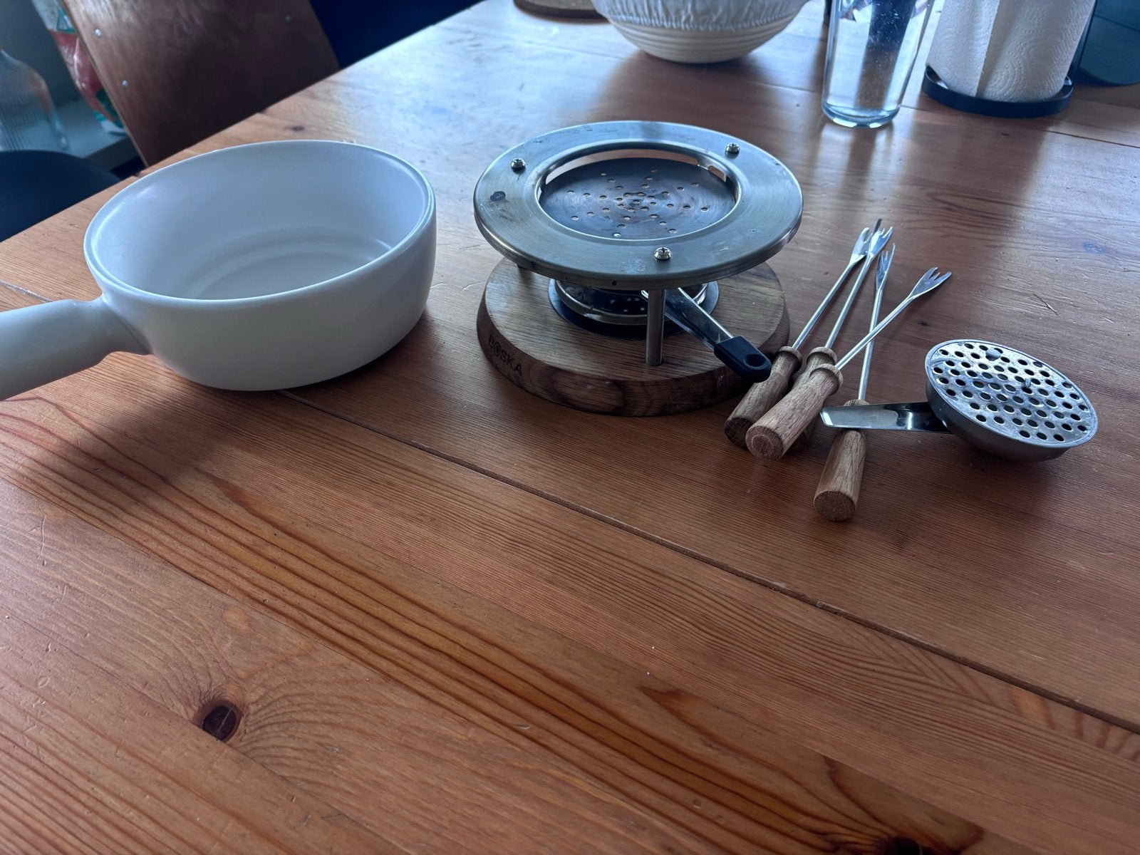 Boska Fondue Set Bianco 1.3L, Witgoed en Apparatuur, Fonduesets, Zo goed als nieuw, Fondueset, Brander, Ophalen of Verzenden