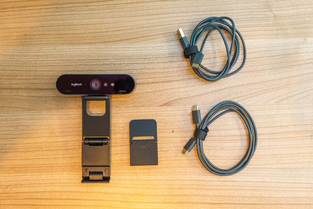 Logitech Brio 4k webcam met kabels en privacy cover incl BTW, Computers en Software, Webcams, Zo goed als nieuw, Ophalen