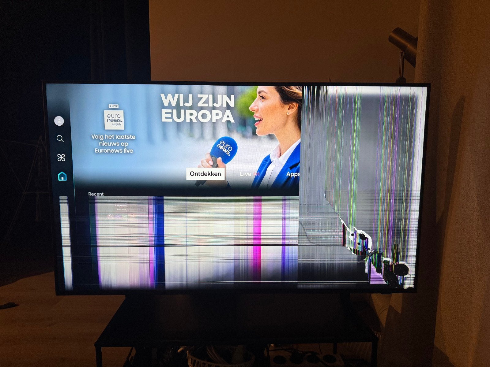 Defecte Samsung Smart TV - Scherm beschadigd, LED, 50 Hz, Ophalen of Verzenden, Samsung