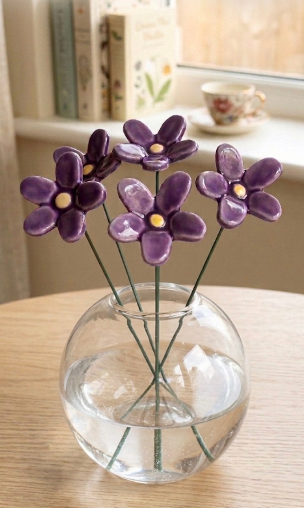 NIEUW !! Superleuke keramieken bloemen 5 stuks, Steen/keramiek, Ophalen of Verzenden, Nieuw
