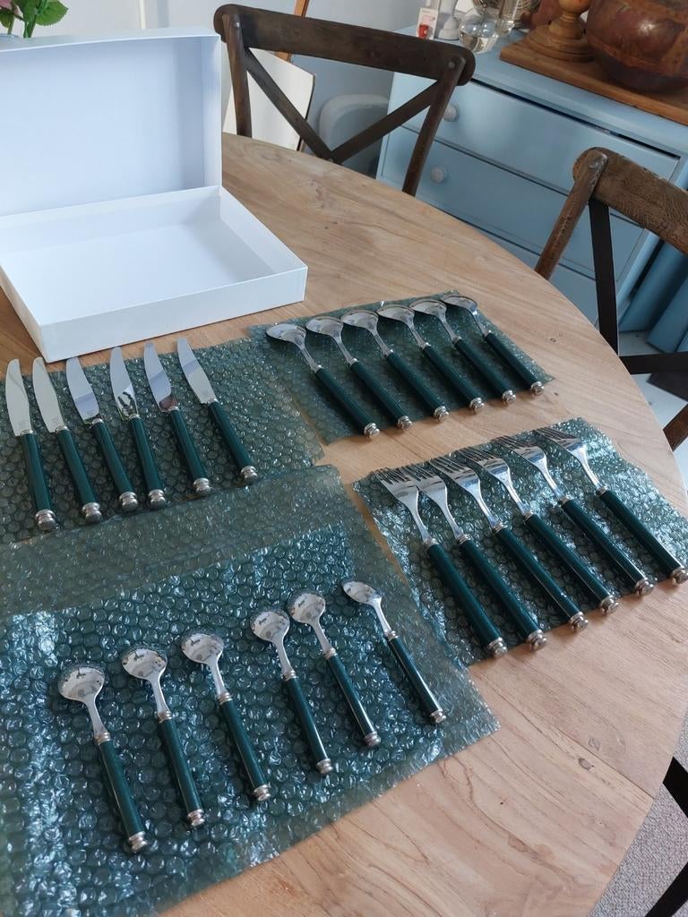 24-delig Justinus Edelstaal Bestek - Donkergroen, Ophalen of Verzenden