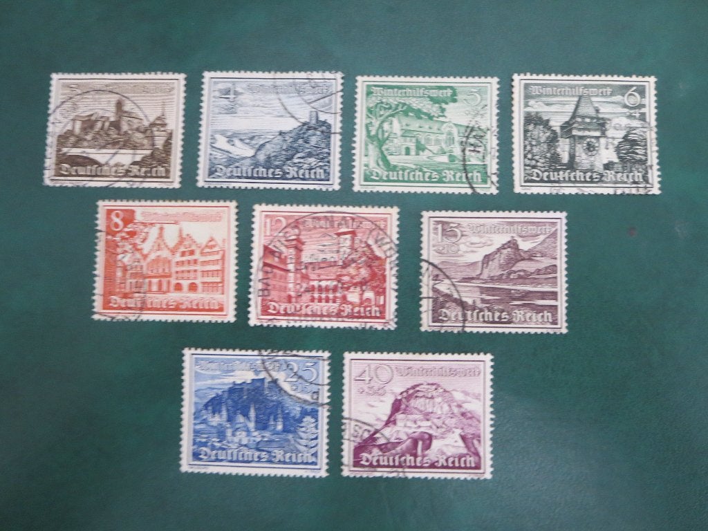 Duits Rijk NR 730 - 738, Verzenden, Duitse Keizerrijk, Gestempeld