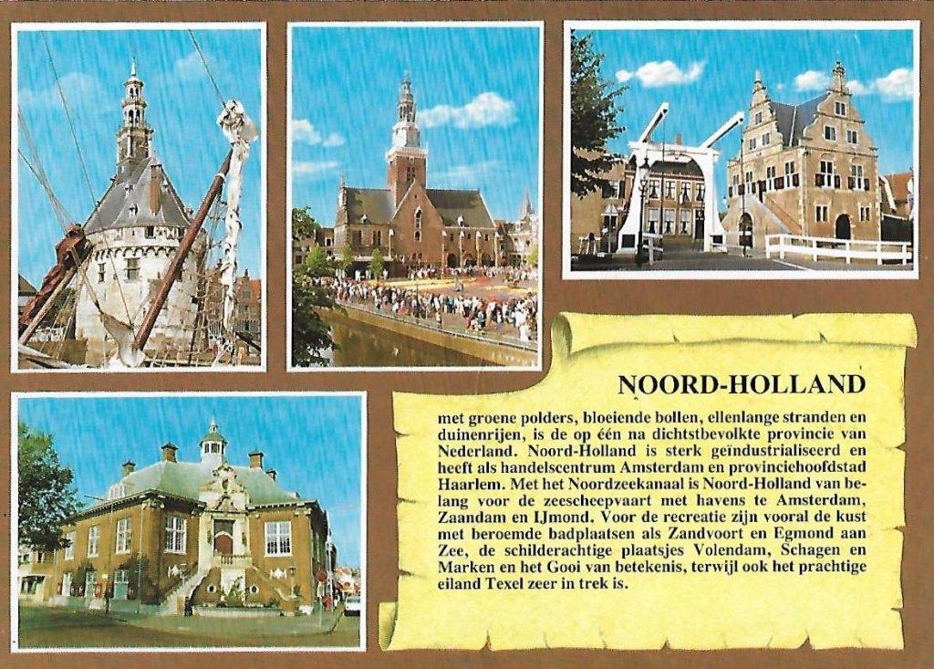 Noord Holland Ongelopen Ansichtkaart ( 8767 ), Ophalen of Verzenden, 1960 tot 1980, Ongelopen, Noord-Holland