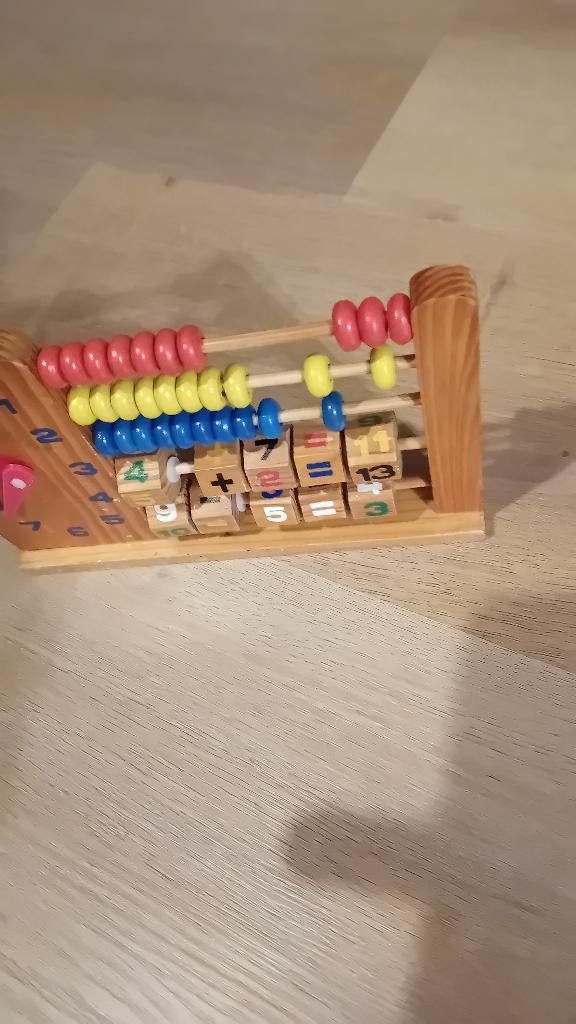 Tel raampje houten oud telraampje met klokje, Ophalen of Verzenden, Gebruikt