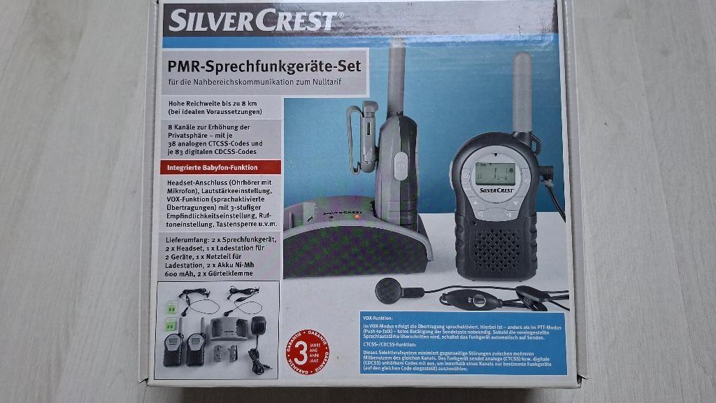 Silvercrest PMR radio 446 MHz., Telecommunicatie, Portofoons en Walkie-talkies, Met broekklem, Verzenden, Zo goed als nieuw, Portofoon of Walkie-talkie
