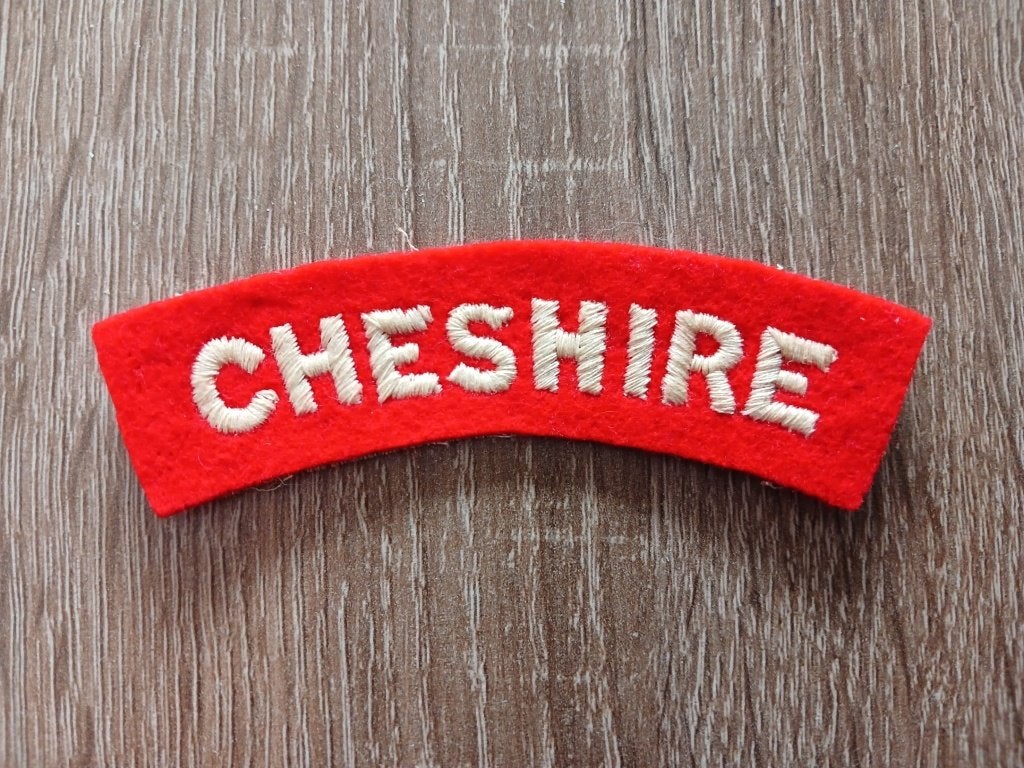 Schouderembleem Cheshire., Verzamelen, Ophalen of Verzenden, Landmacht, Engeland, Embleem of Badge