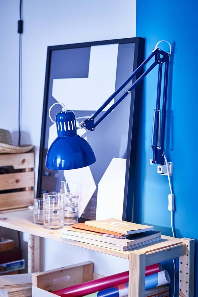 IKEA Tertial Bureaulamp - Blauw, Huis en Inrichting, Ophalen, Gebruikt