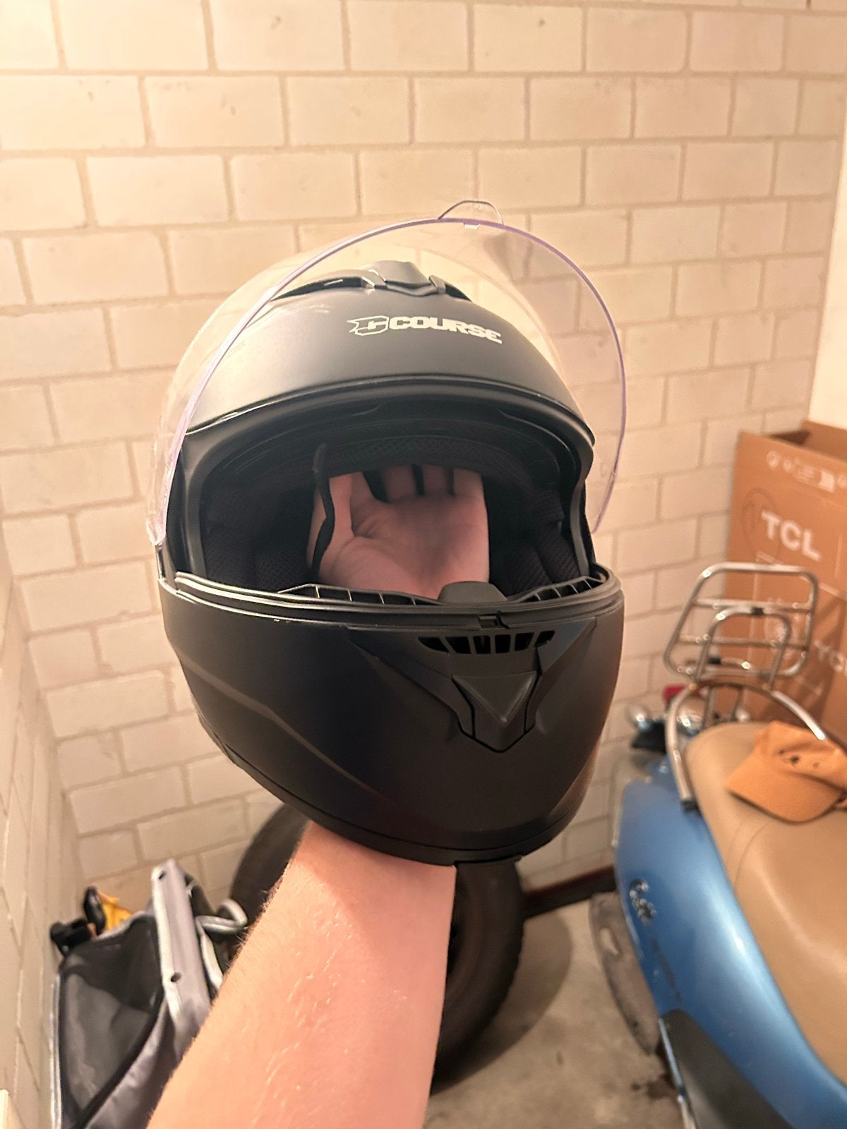 Course helm mat zwart, maat S, Motoren, Kleding | Motorhelmen, Overige merken, Heren, Ophalen of Verzenden, Integraalhelm