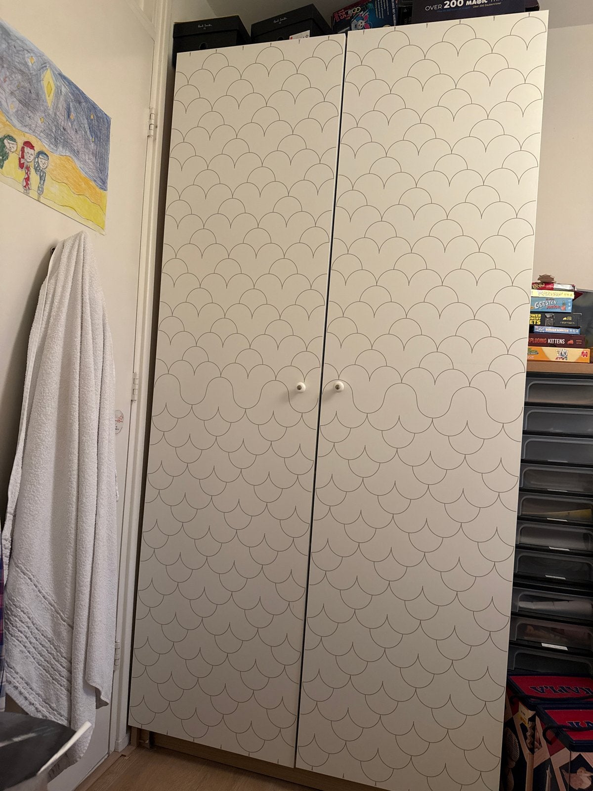 Gratis Ikea Garderobekast met 4 Draadmanden en Kledingstang, Ophalen, Gebruikt, 200 cm of meer, 50 tot 100 cm