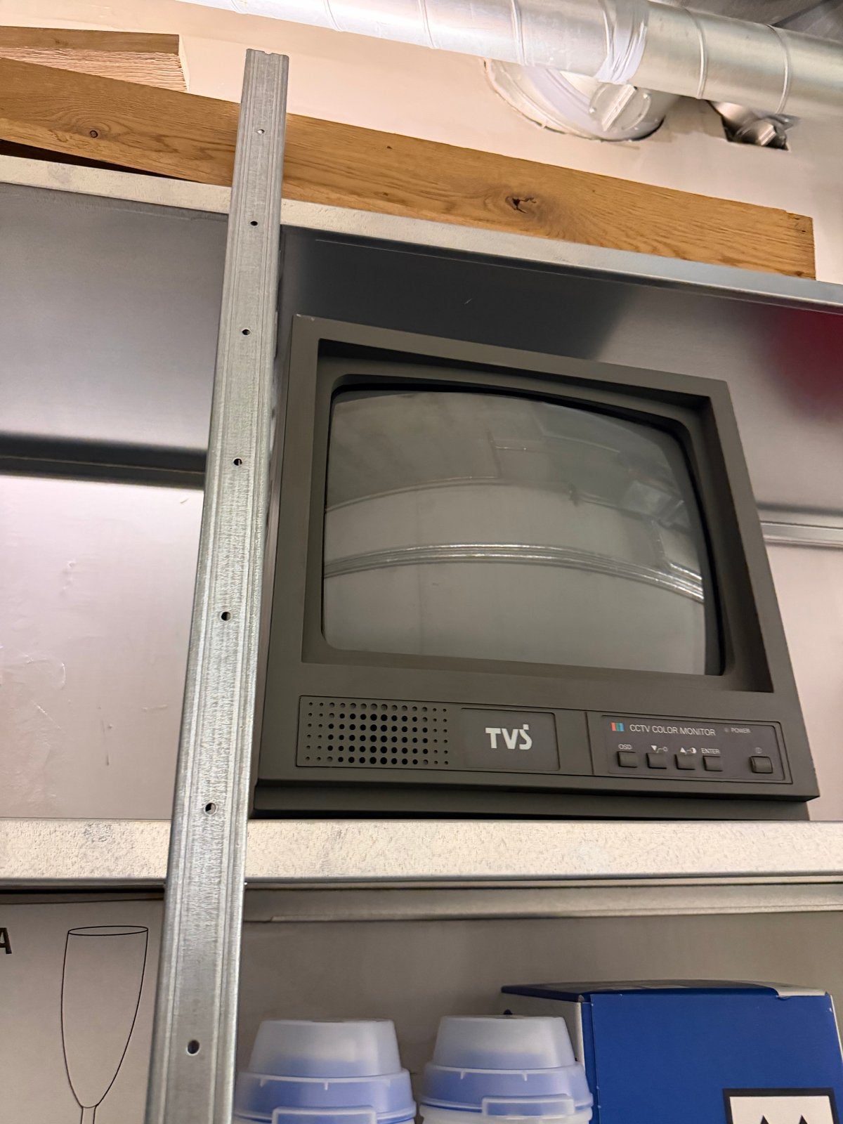 Vintage TVS CCTV monitor, Overige merken, Gebruikt, 50 Hz, Ophalen of Verzenden