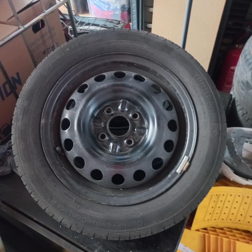 2 x velg plus band voor Toyota Aygo, Citroën C1, Auto-onderdelen, Overige, Gebruikt, Overige, Banden en Velgen