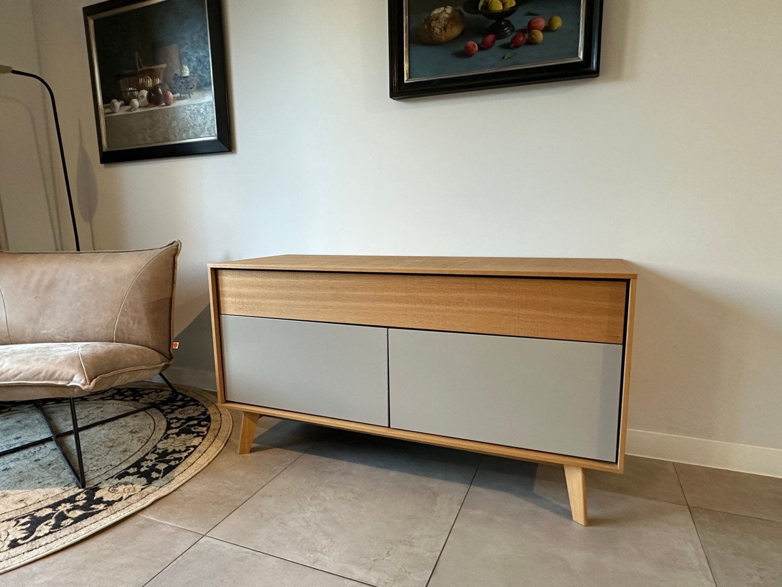 Treku Design Dressoir - mokka, Ophalen, Gebruikt, 100 tot 150 cm, Met lade(s)
