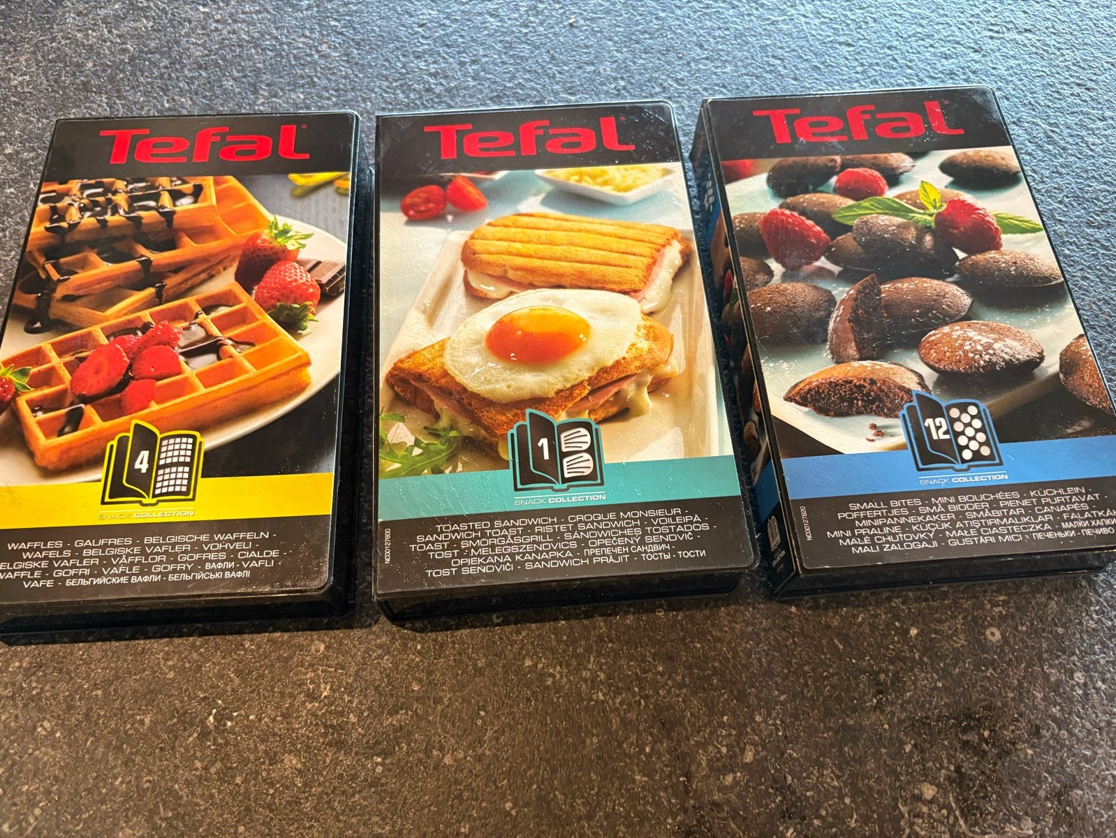 Tefal Snack Collection: 1 Toast, 4 Wafels en 12 Poffertjes, Witgoed en Apparatuur, Ophalen of Verzenden, Uitneembare platen, Nieuw