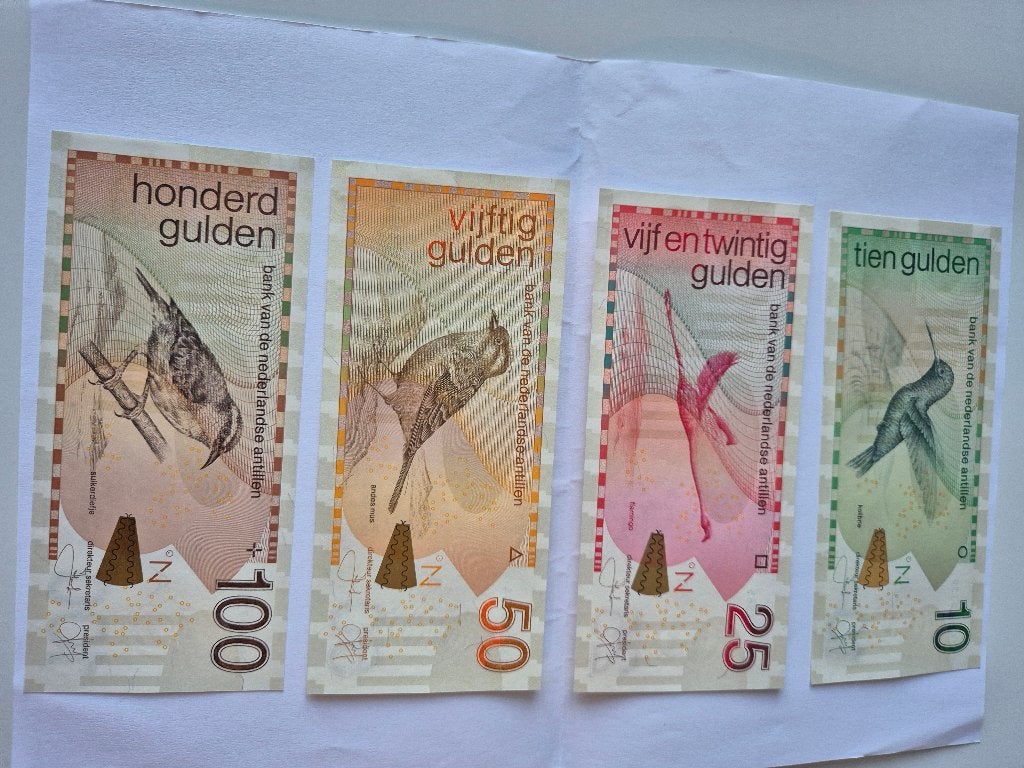 nette serie nederlandse antillen UNC 2016, Postzegels en Munten, Bankbiljetten | Nederland, Ophalen of Verzenden, 5 gulden, Setje