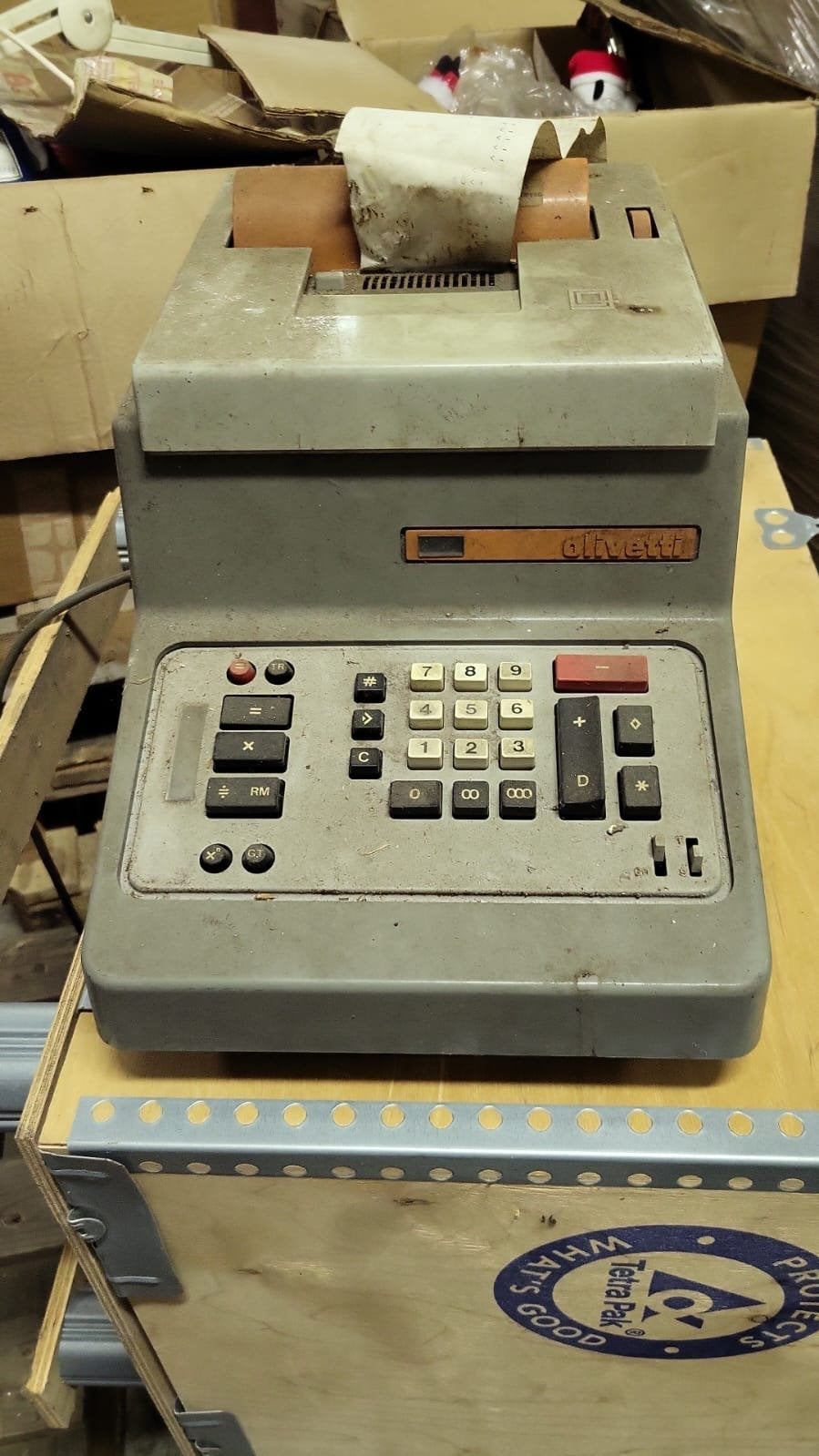 Vintage olivetti telmachine - antiek - bieden, Ophalen, Grafische rekenmachine, Gebruikt