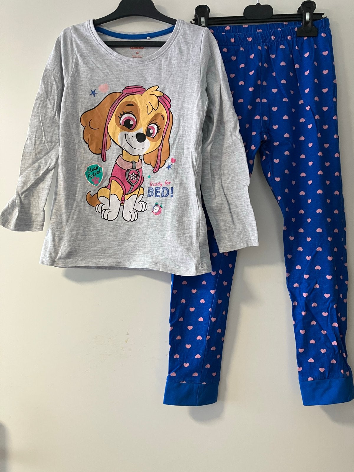 Paw Patrol Skye Nickelodeon grijs/ blauw Pyjama Maat 128, Ophalen of Verzenden, Zo goed als nieuw, Meisje, Nacht- of Onderkleding