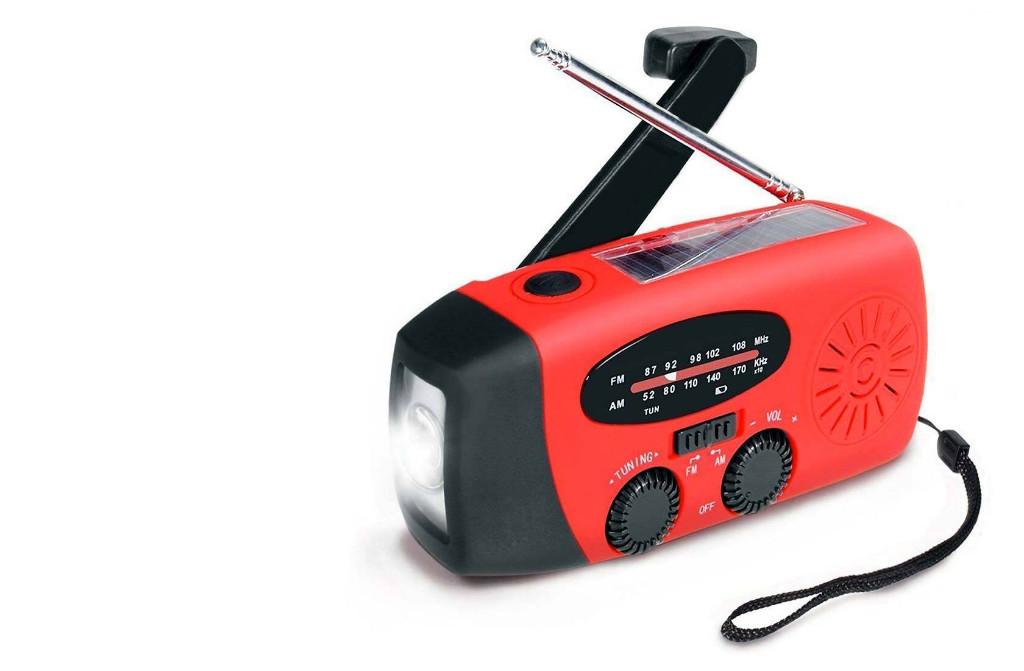 Solar noodradio powerbank 4000 mah zaklamp opwindbaar dynamo, Ophalen, Nieuw
