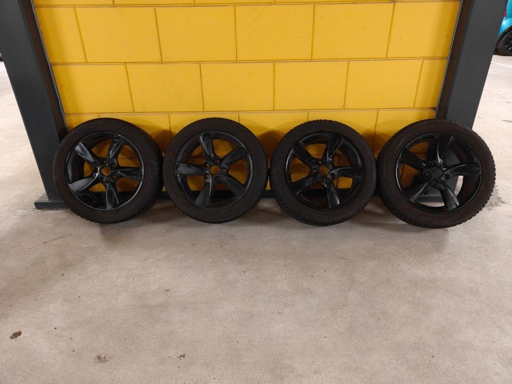 Audi velgen 17'' / 5x112 met goede winterbanden, Ophalen, 17 inch, Band(en), 205 mm