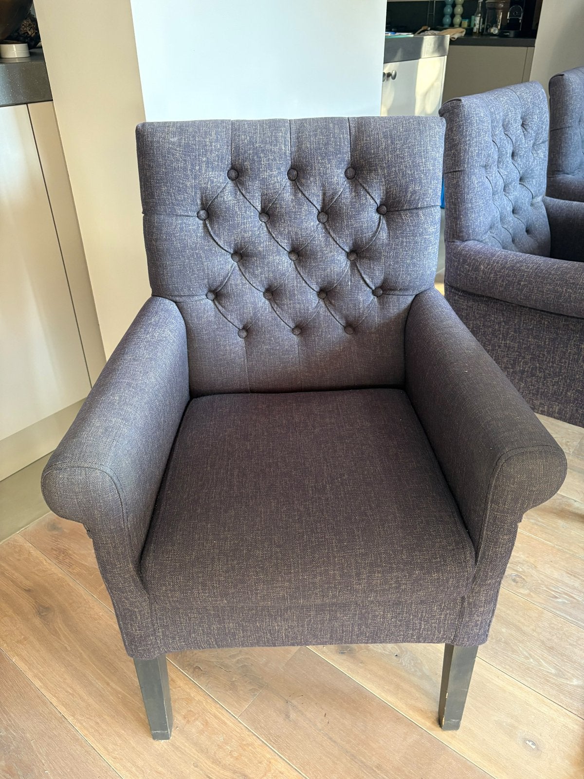 6 landelijke fauteuils, Ophalen, Gebruikt, Minder dan 75 cm, Landelijk