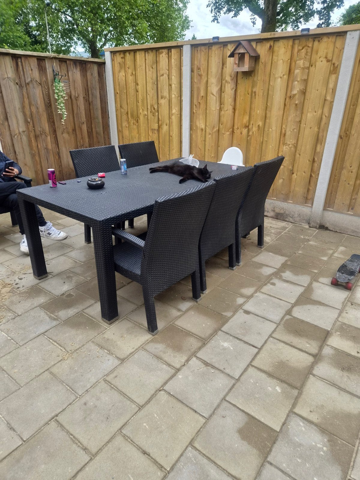 Grote Brandon Casual Living Tuinset met 6 stoelen en tafel, Tuin en Terras, Ophalen, Gebruikt, 6 zitplaatsen, Wicker