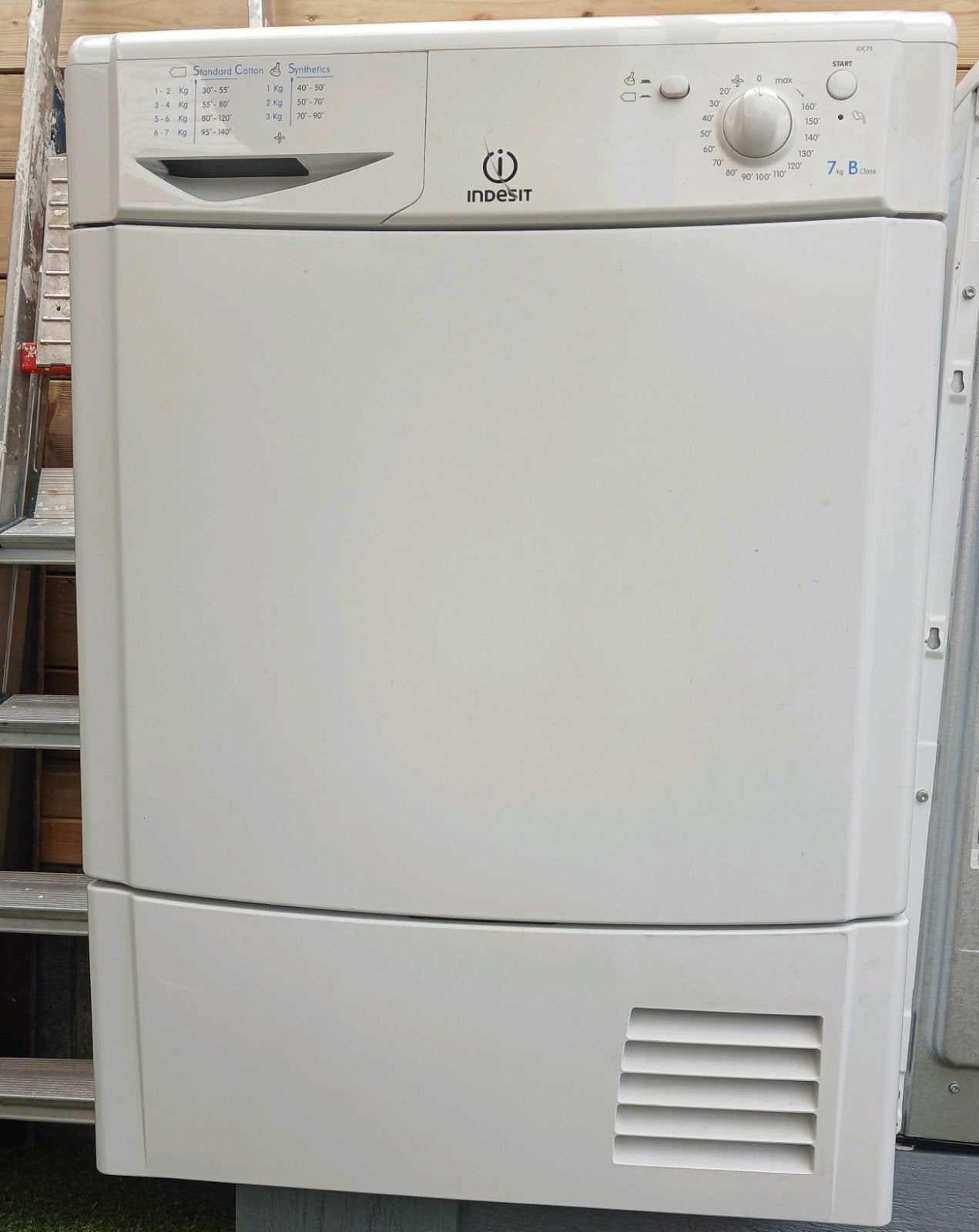 Indesit IDC75 Condensdroger 7kg B-klasse, Witgoed en Apparatuur, Wasdrogers, Ophalen, 6 tot 8 kg, Gebruikt, Voorlader