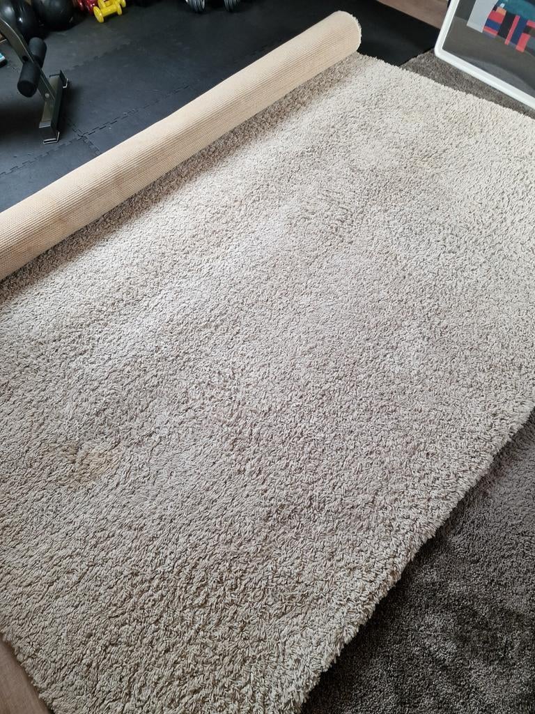 Beige tapijt wit vloerkleed ~3 x 3 m, 200 cm of meer, Ophalen of Verzenden, 200 cm of meer, Rechthoekig