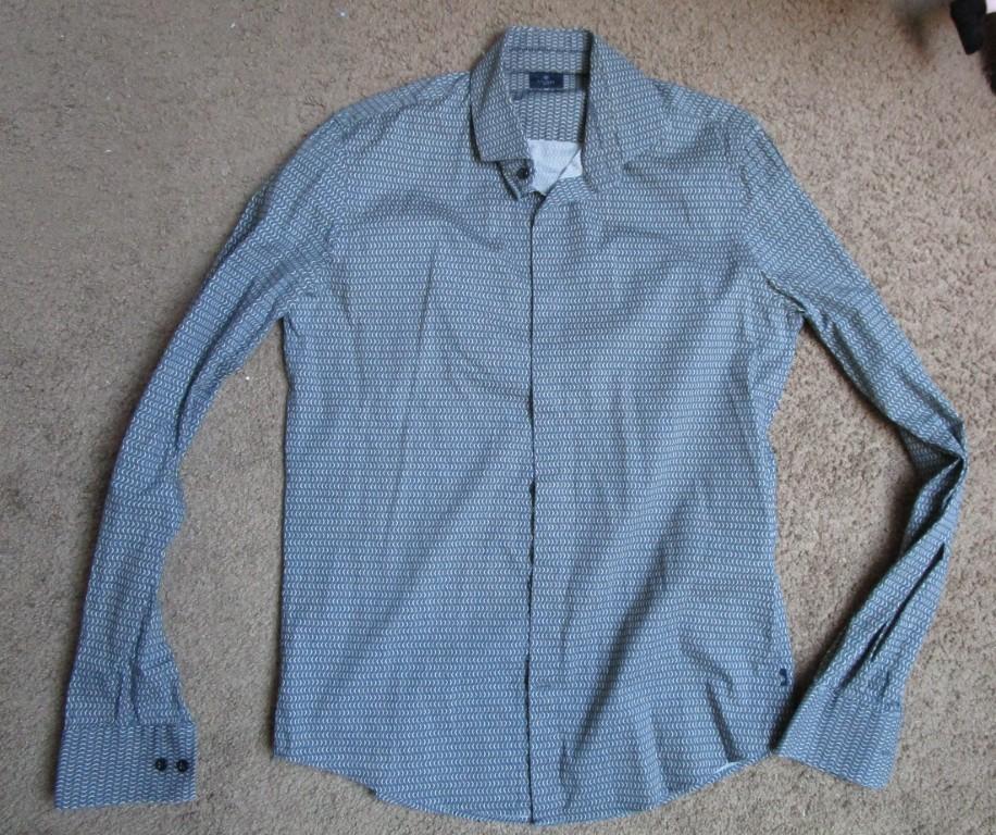 Nr.10: Overhemd van Costes grijsblauw maat S, Kleding | Heren, Overige kleuren, Halswijdte 38 (S) of kleiner, Ophalen of Verzenden