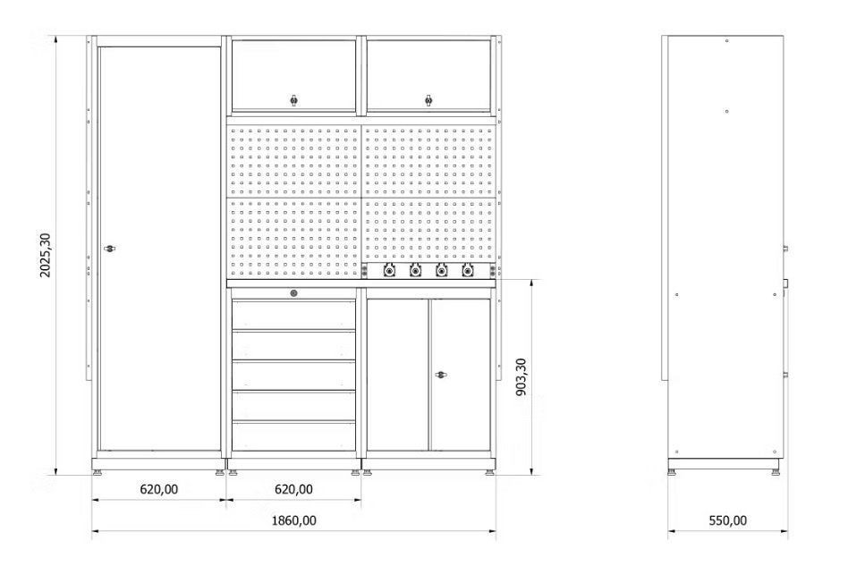Werkplaatsmodule 2 EXPERT / Werkbank / Garage GRATIS VERZEND, Auto diversen, Autogereedschap, ., Nieuw, Ophalen of Verzenden, .