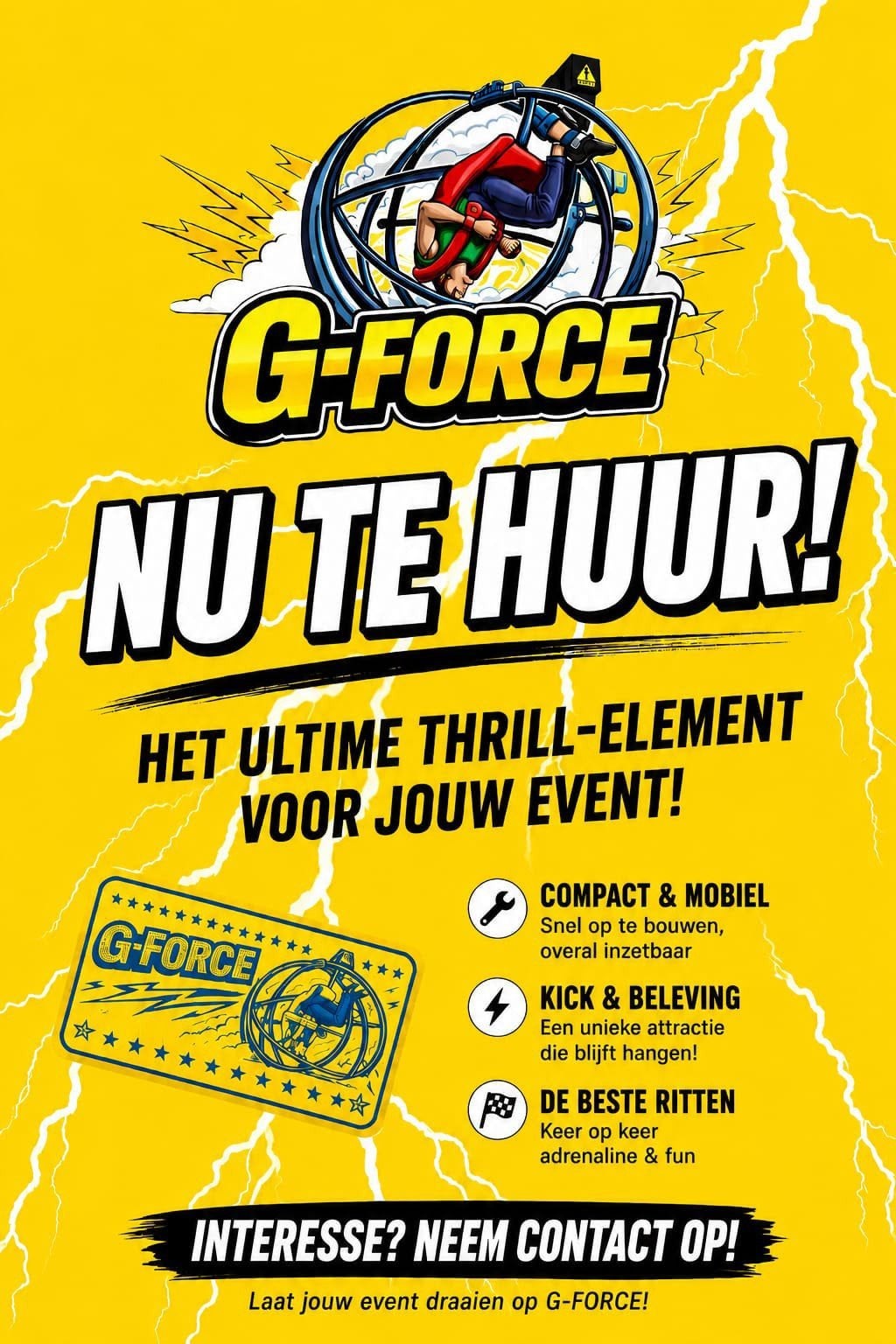G-force, Hobby en Vrije tijd, Feestartikelen | Verhuur, Ophalen