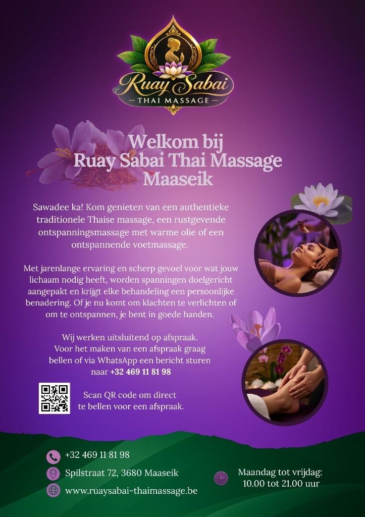 Massage | Thaise ontspanningsmassage Maaseik Neeroeteren, Ontspanningsmassage