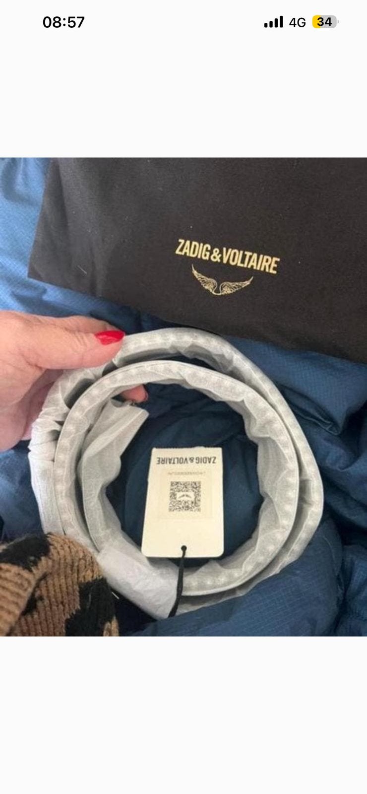 New - Zadig & Voltaire Schouderriem van leer met studs black, Ophalen of Verzenden, Nieuw, Zwart, Schoudertasje