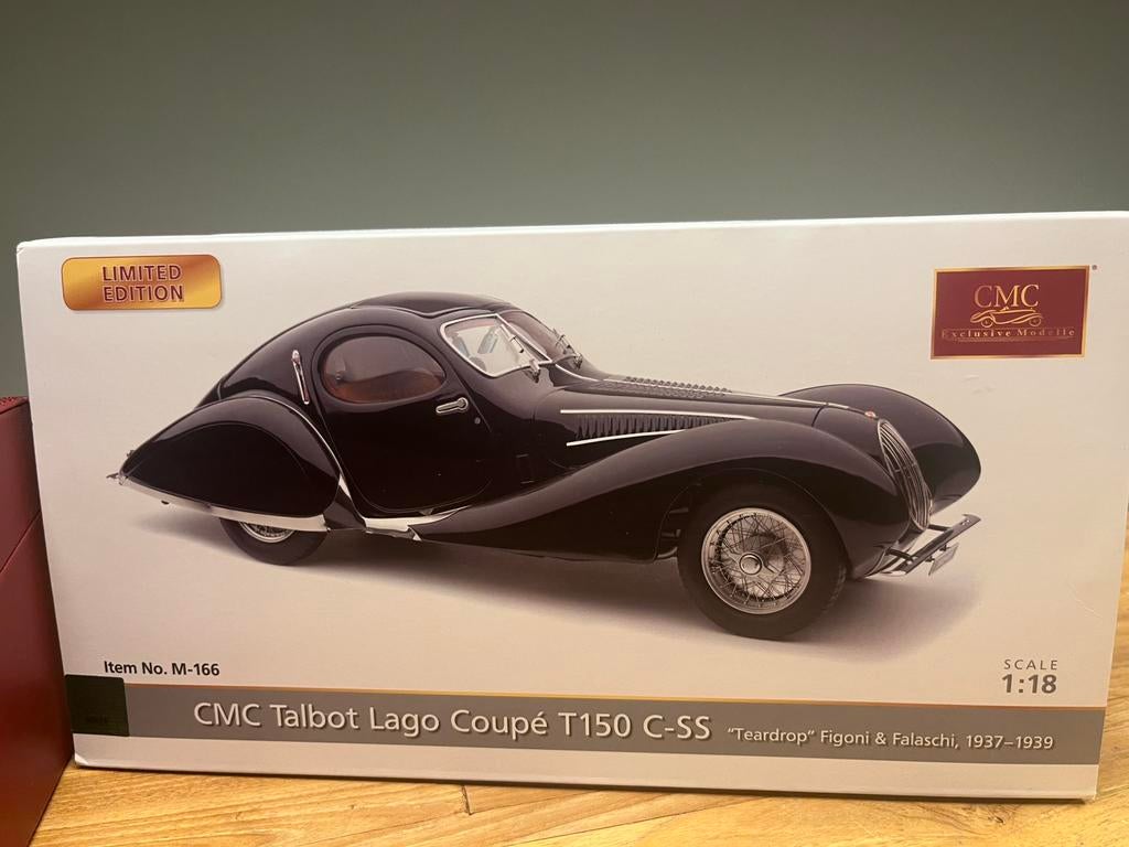 1-18 Talbot Lago Coupe T150 C-SS CMC, Ophalen of Verzenden, Zo goed als nieuw, Overige merken