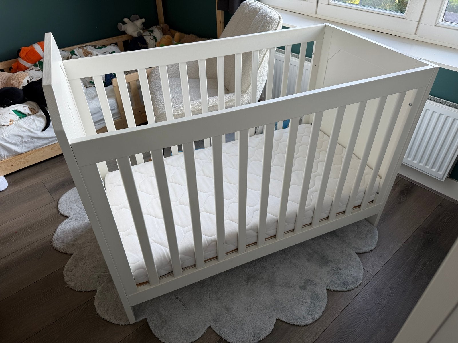 Ledikant Lief! Lifestyle - Wit, Kinderen en Baby's, Ophalen, Zo goed als nieuw, Lattenbodem, Minder dan 140 cm