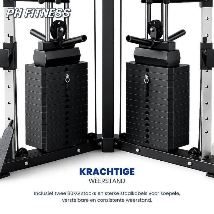 PH Fitness V-Frame Cable Crossover - Home Gym 160KG, Armen, Support@phfitness.nl, Nieuw, Ophalen of Verzenden
