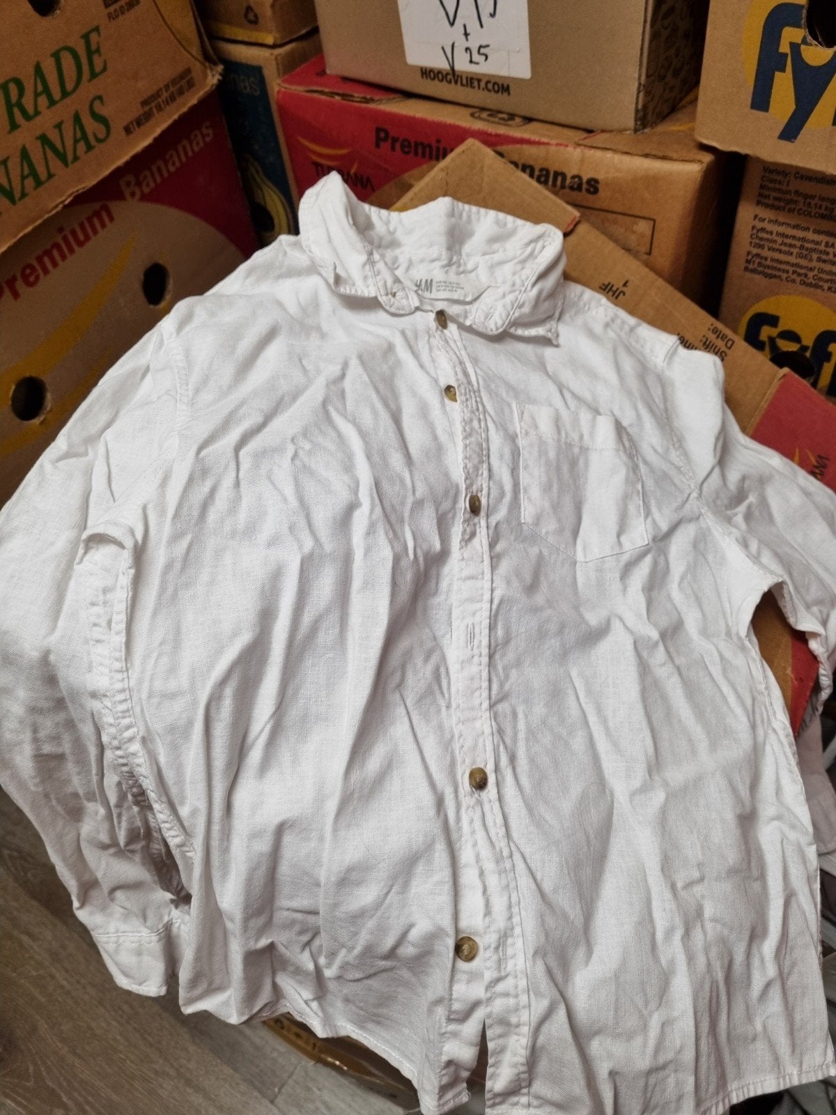 H&M bloes maat 140 wit, Kinderen en Baby's, Kinderkleding | Maat 140, Ophalen of Verzenden, Jongen, Jas